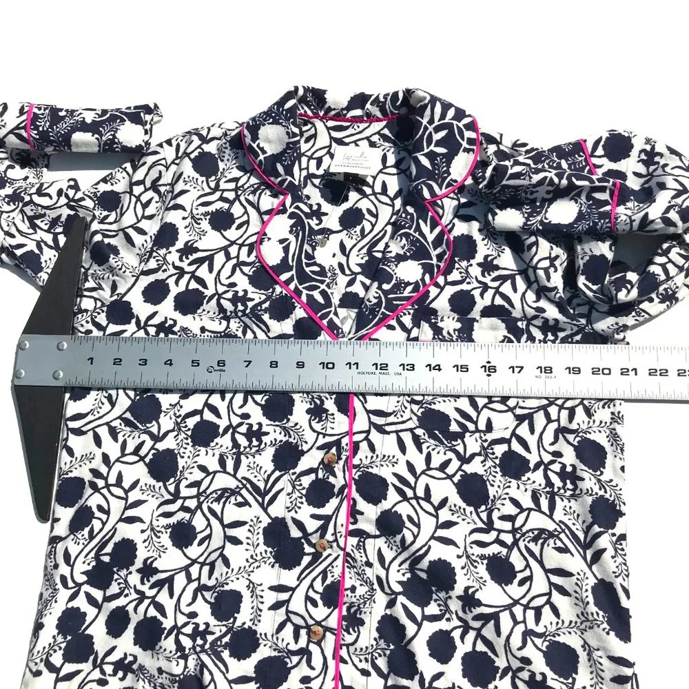 NWT Anthropologie Sweet Dreams flannel PJ top, collab with Cornelia O'Donovan - Picture 8 of 10